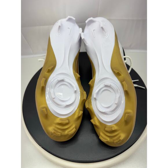 Nike Vapor Speed 3 Men’s Size 12 White Metallic Gold Football Cleats FB3303-103 - Picture 8 of 9